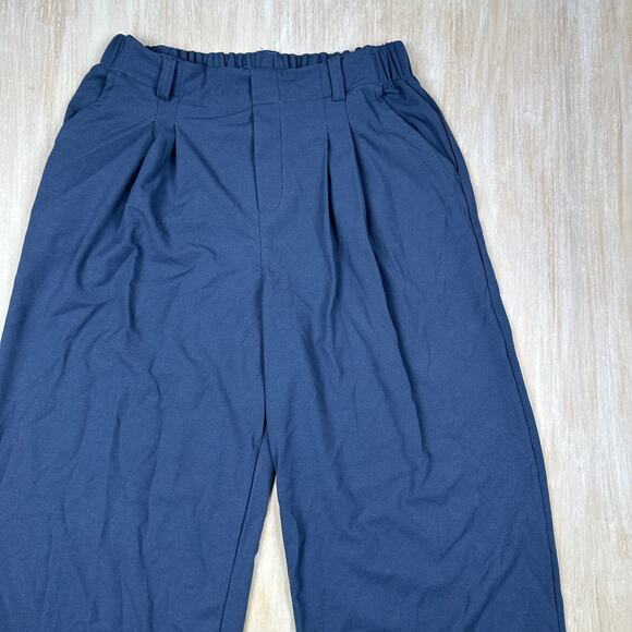 NWT Halara Flex High Waisted Plicated Side Pocket Wide Leg Work Pants Large - Picture 2 of 15